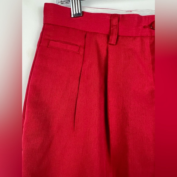 Cutter & Buck Women Bermuda Pleated High Rise Red Dress Shorts Size 8 - Picture 3 of 10